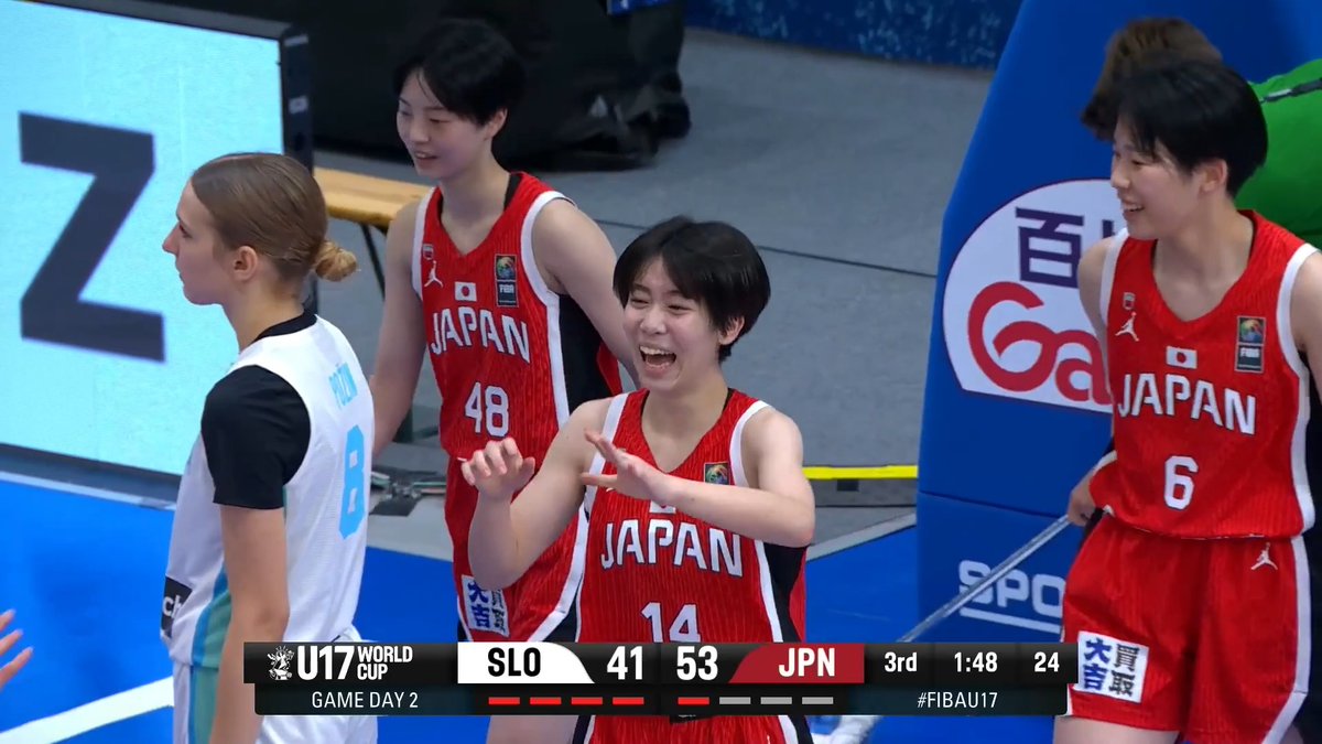冷静な判断と強気なアタックでチームを牽引⚡️ #14 大槻 佳子(PG|166cm) 16 PTS|3 REB 🇯🇵#AkatsukiJapan 女子U17日本代表 🏆FIBA U17女子ワールドカップ2026 🆚スロベニア #FIBAU17
