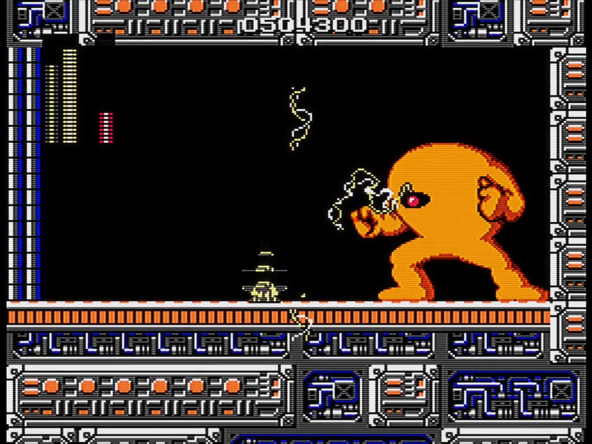 Mega Man 1 is an ambitious and early NES title, which means it's a bit broken. One of the most famous glitches uses pressing Select to pause the game. If a bullet is over a hit box, the iFrames are reset when you unpause. This means it hits over and over with each pause cycle.