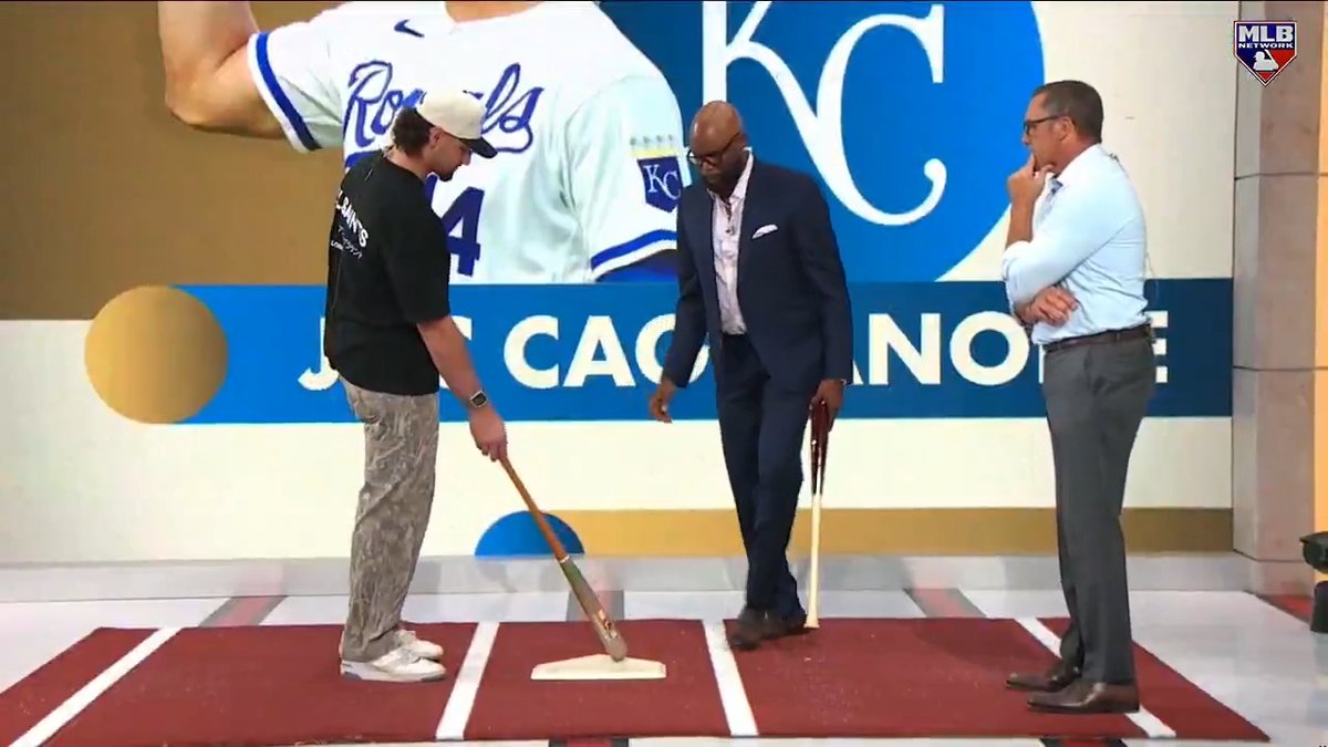 “Less [movement] is more…” Jac Caglianone takes us through his approach at the plate and letting the game come to him. #MLBCentral | Kansas City Royals