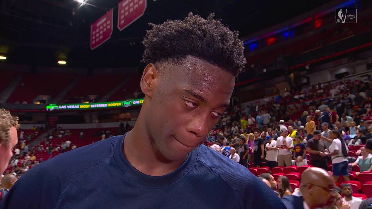 AJ Dybantsa on every Wizards player showing up to watch in Las Vegas: "It just shows that the culture is shifting in DC. We have a new team, new vets that just want to show love to the youngins. We're gonna be great this year I think."