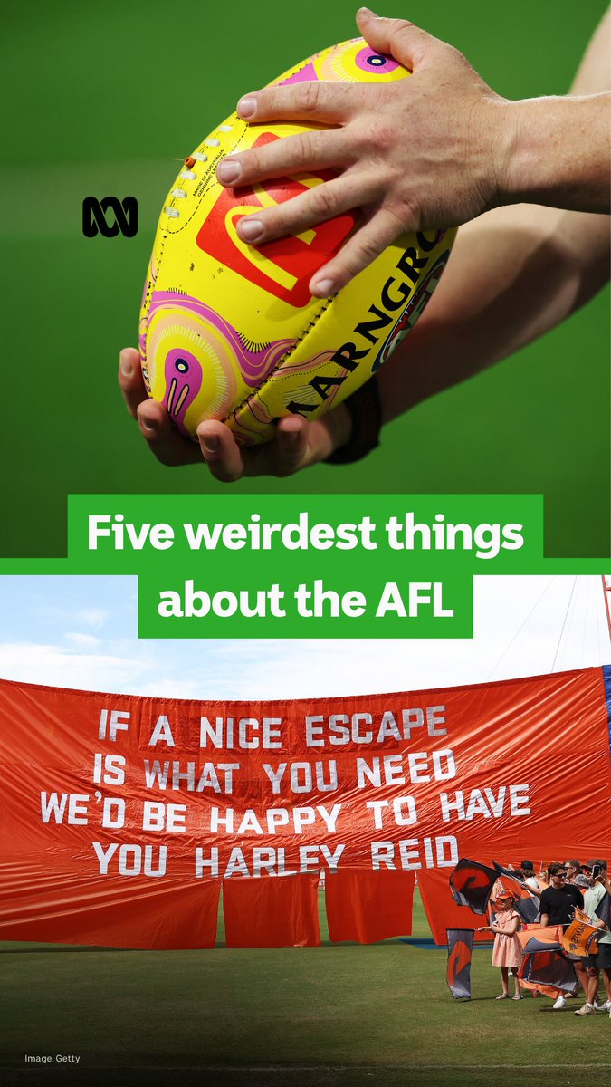 What's the most bizarre quirk about Aussie Rules you would have to explain to a new fan of the game? 🤔 Listen to ABC AFL DAILY: