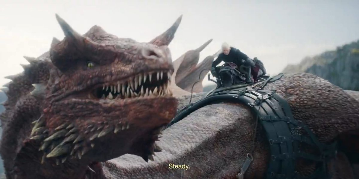 Never thought i'll see the day when daemon will be struggling with Caraxes, he even had to shout "SERVE ME" like DAMNN #HOTD #HouseOfTheDragon