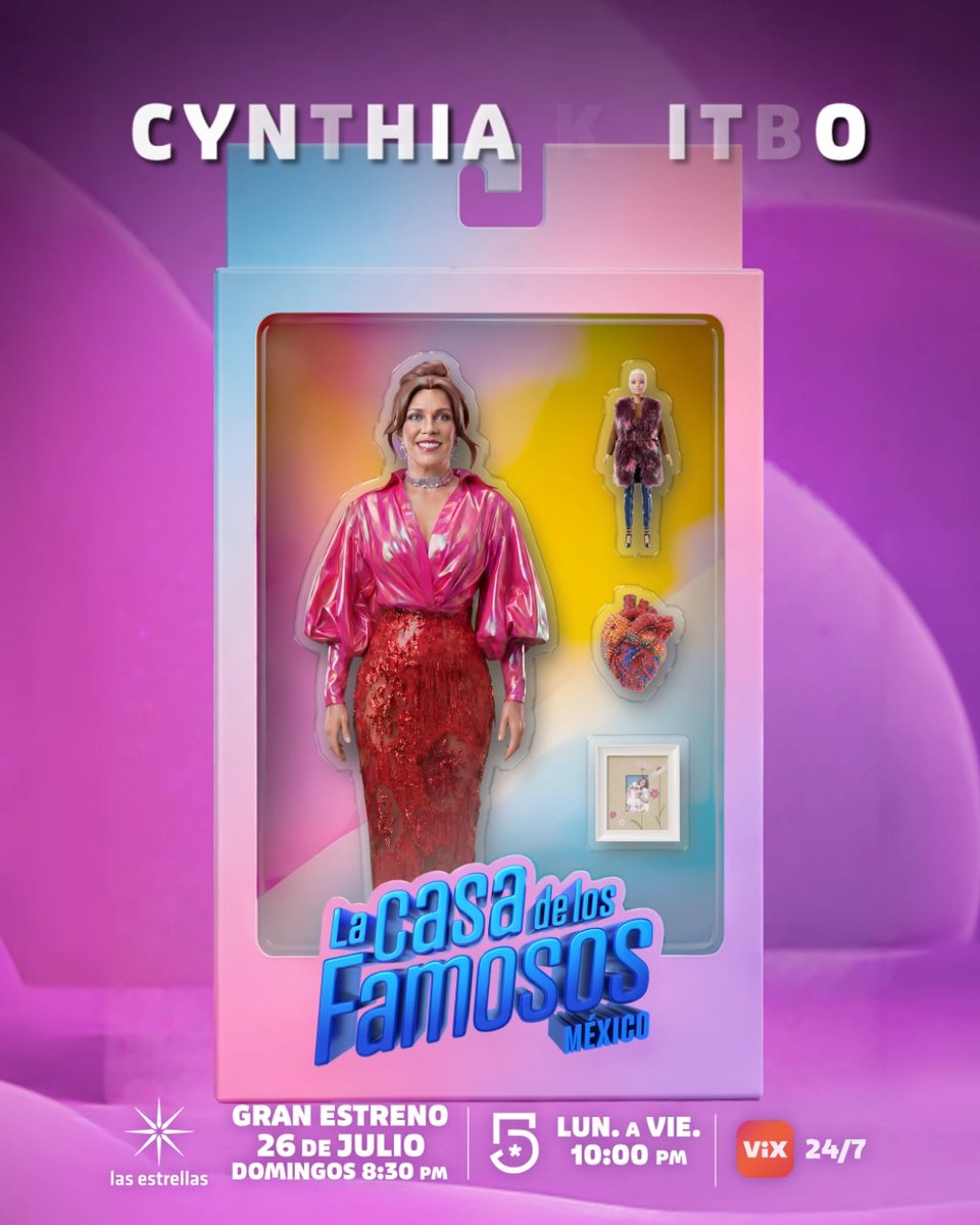 #CynthiaKlitbo llega a #LaCasaDeLosFamososMx para sorprendernos con su talento 🤩 Gran estreno, domingo 26 de julio, 8:30 p.m. por #LasEstrellas y 24/7 por #ViX
