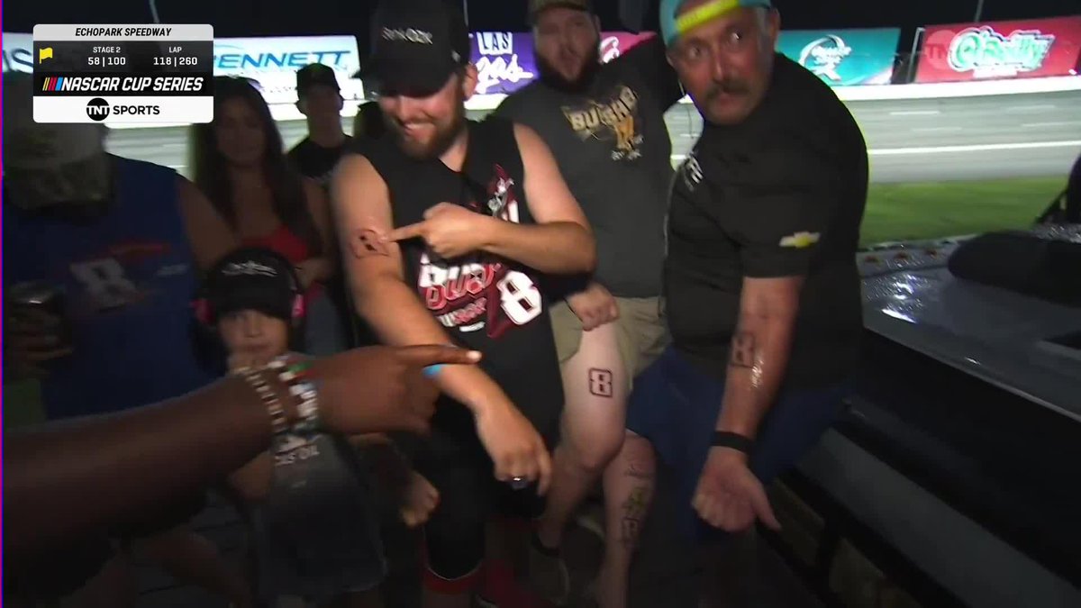 These fans got tattoos to honor Kyle Busch 💙 Mamba Smith