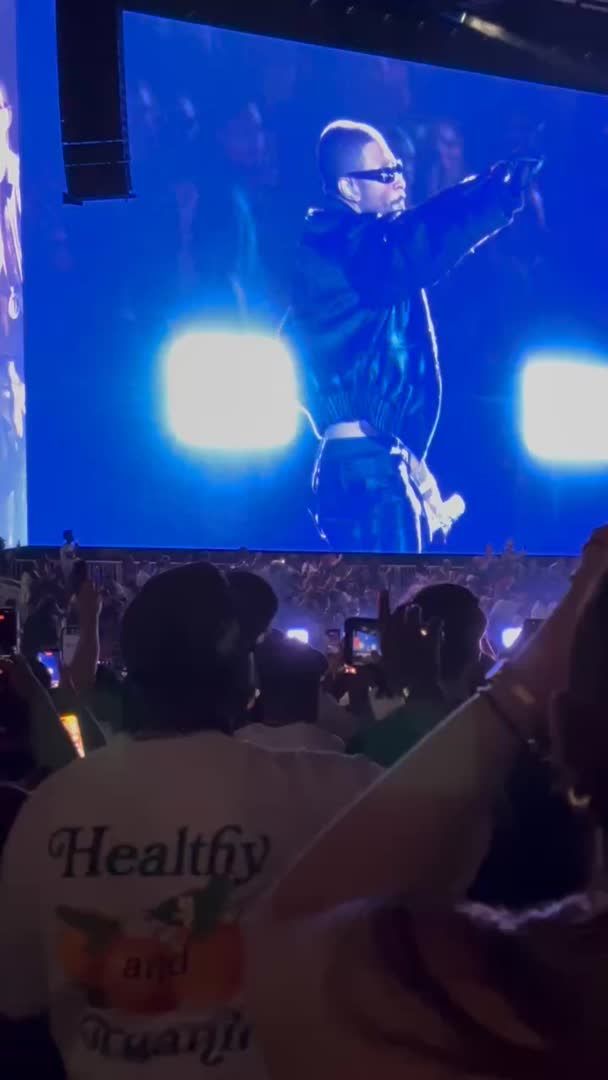Usher made a surprise appearance onstage at Jay-Z's Extra Innings show at Yankee Stadium