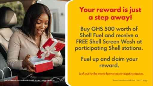 It’s more than fuel. Spend GHS 500 or more on your next fuel stop and get yourself a free Shell screen wash. Tap on the link to find your nearest Shell Service Station