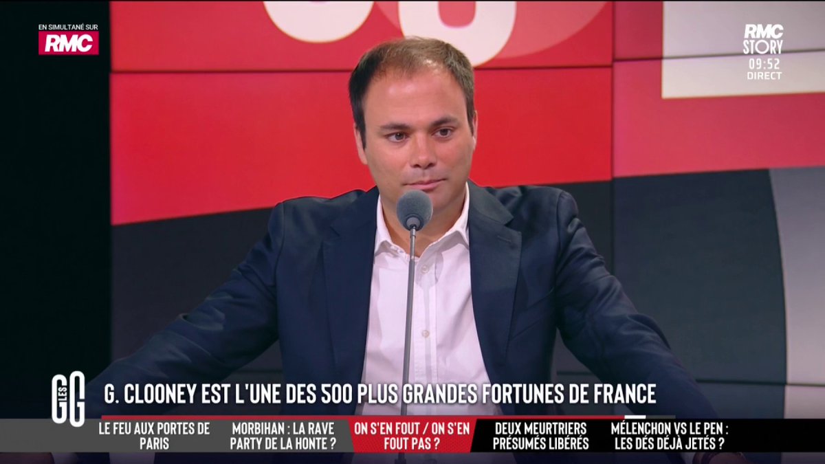 🤑 G. Clooney est l'une des 500 plus grandes fortunes de France. 🗣️ Charles Consigny : "Là, il est dans le classement. Mais l'année prochaine, quand il aura payé ses impôts, il sera dans le classement des Français les plus pauvres." 🤣 #GGRMC
