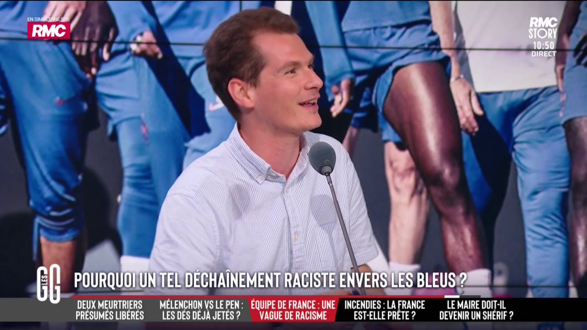⚽ Pourquoi un tel déchainement raciste envers l'Équipe de France ? 🗣️ Jean-Loup Bonnamy : "Être français n'est pas une couleur de peau. Macron, je ne le considère pas comme français." #GGRMC