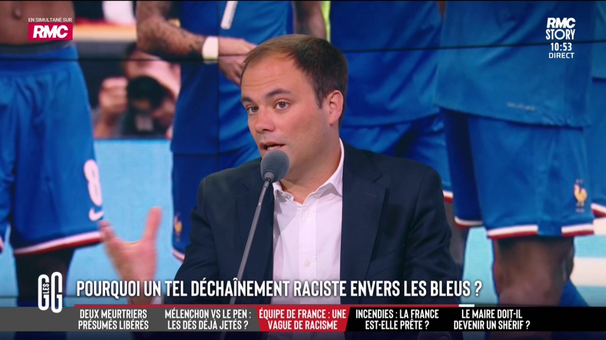 ⚽ Pourquoi un tel déchainement raciste envers l'Équipe de France ? 🗣️ Charles Consigny : "Pour une fois, on n'a pas fait de discrimination positive. On prend les meilleurs. J'aimerais bien qu'on fasse ça partout." #GGRMC