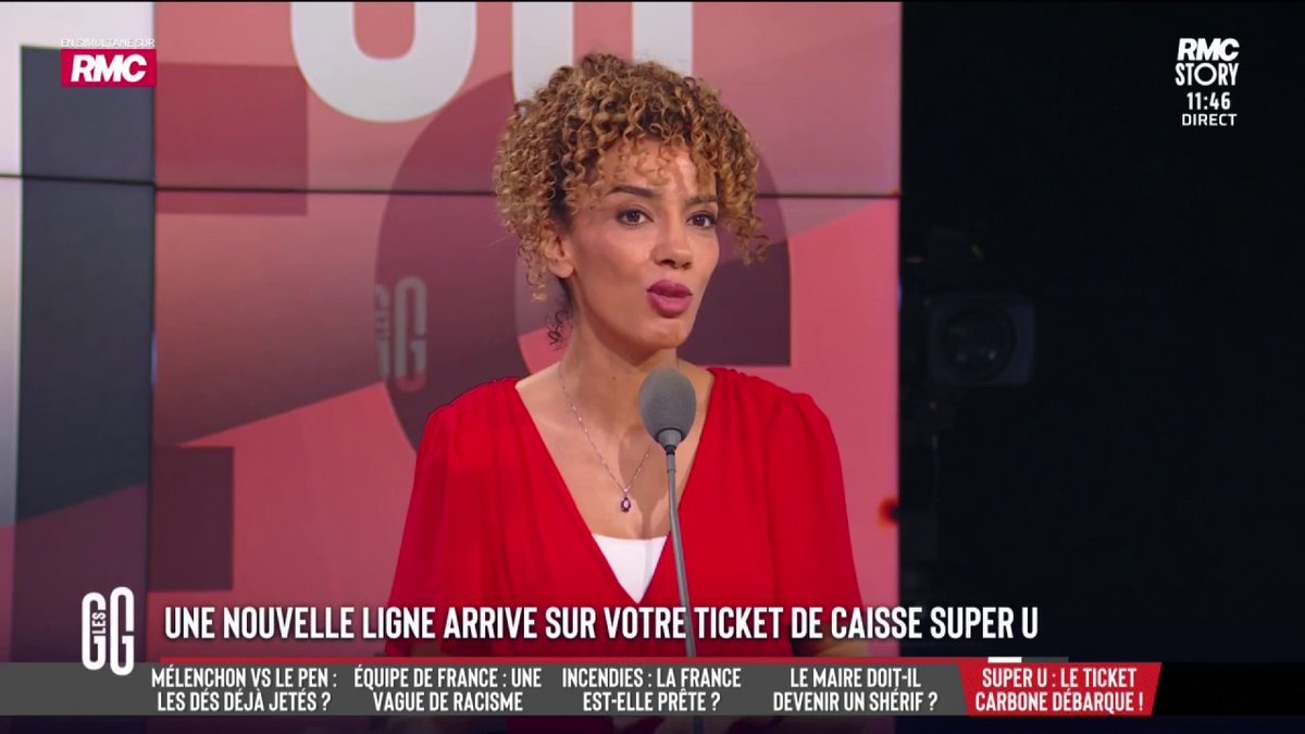 🧾 Ticket de caisse : Les supermarchés U mentionnent désormais l'empreinte carbone de vos achats. 🗣️ Fatima Aït Bounoua : "C'est pas possible cette proposition. On nous envoie un mail pour nous dire qu'on a pollué ??? Et puis tu vas faire quoi après ? Tu vas pleurer, faire une crise d'éco-anxiété." #GGRMC