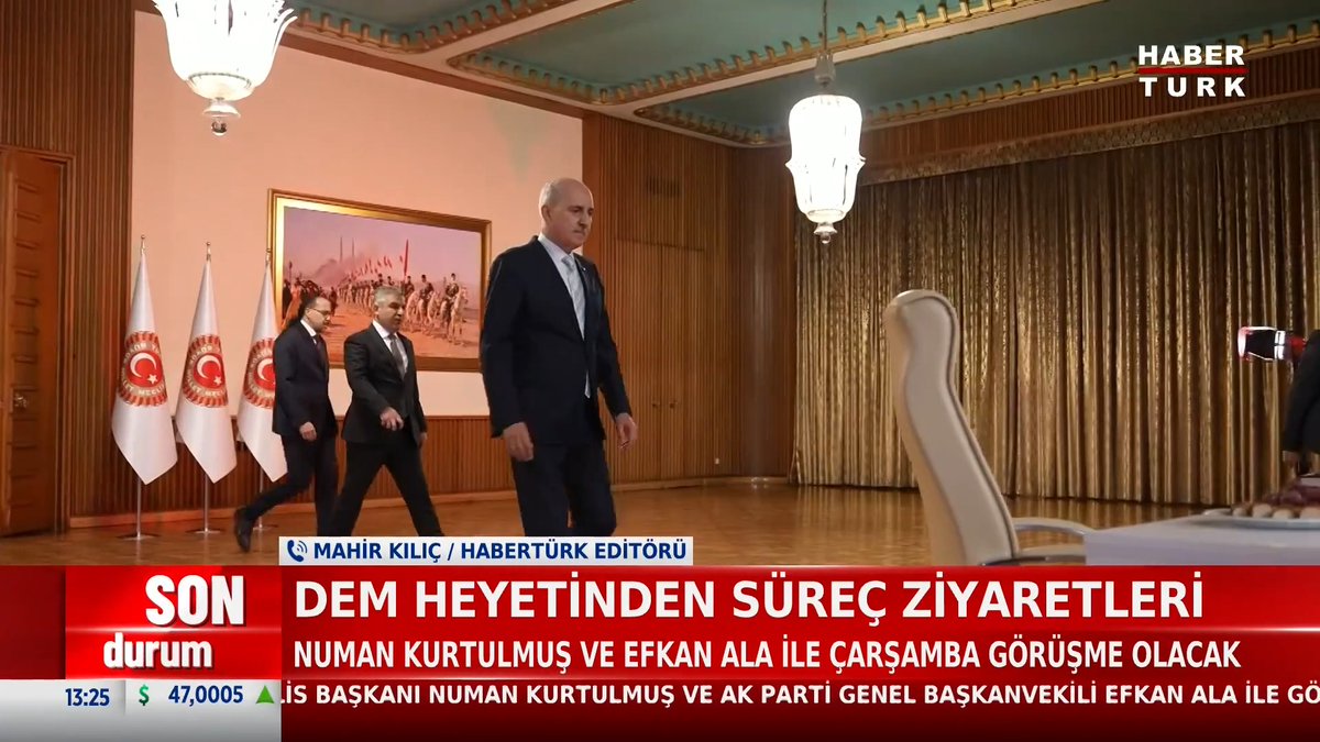 #SONDURUM - DEM heyetinden süreç ziyaretleri Numan Kurtulmuş ve Efkan Ala ile çarşamba görüşme olacak.