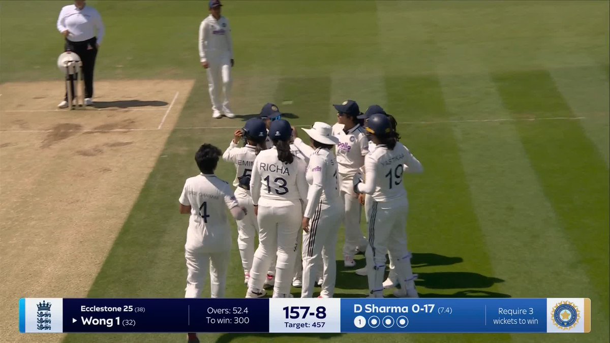 BOWLED! 💥 India are two wickets away from a Test victory at Lord's 🏏