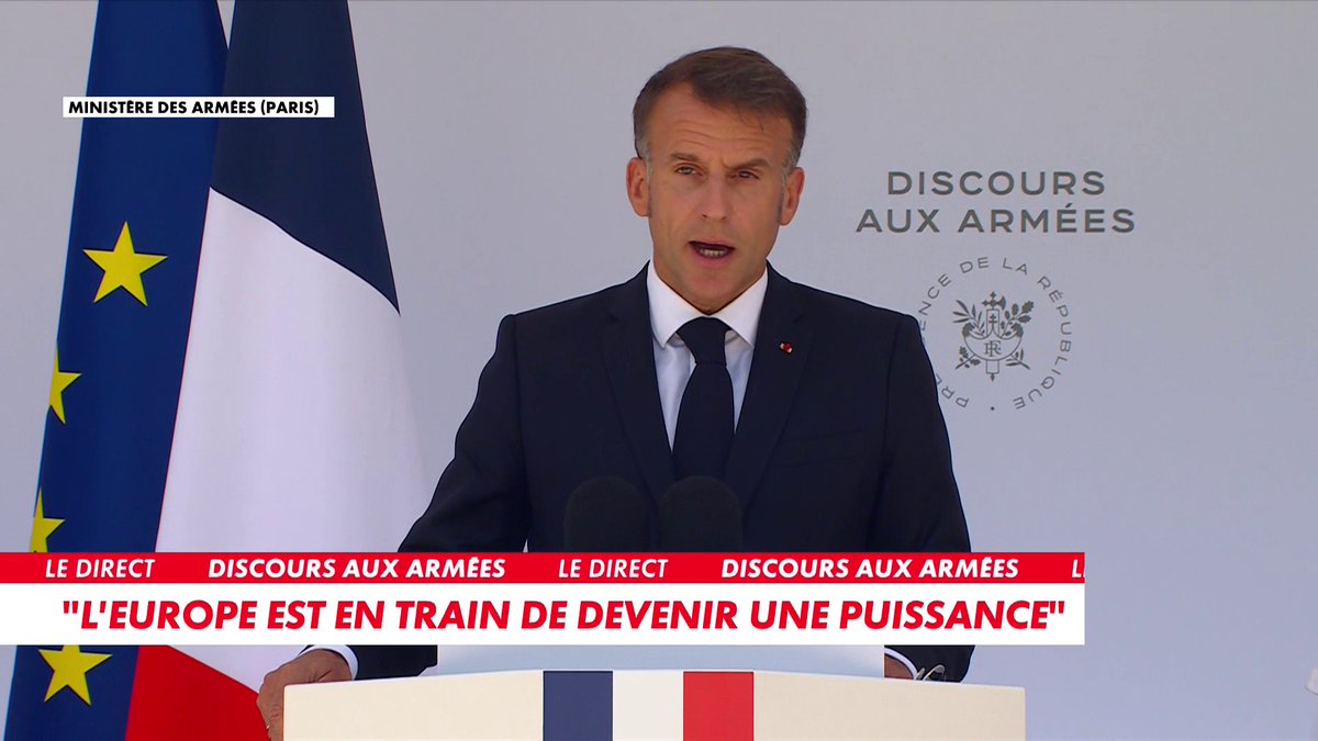 À la veille du 14-Juillet, Emmanuel Macron a prononcé son traditionnel discours aux armées. Au nom de la paix, le chef de l'État déclare : «Nous nous tenons prêts à combattre au prix du sang» Toute l'info est à retrouver sur