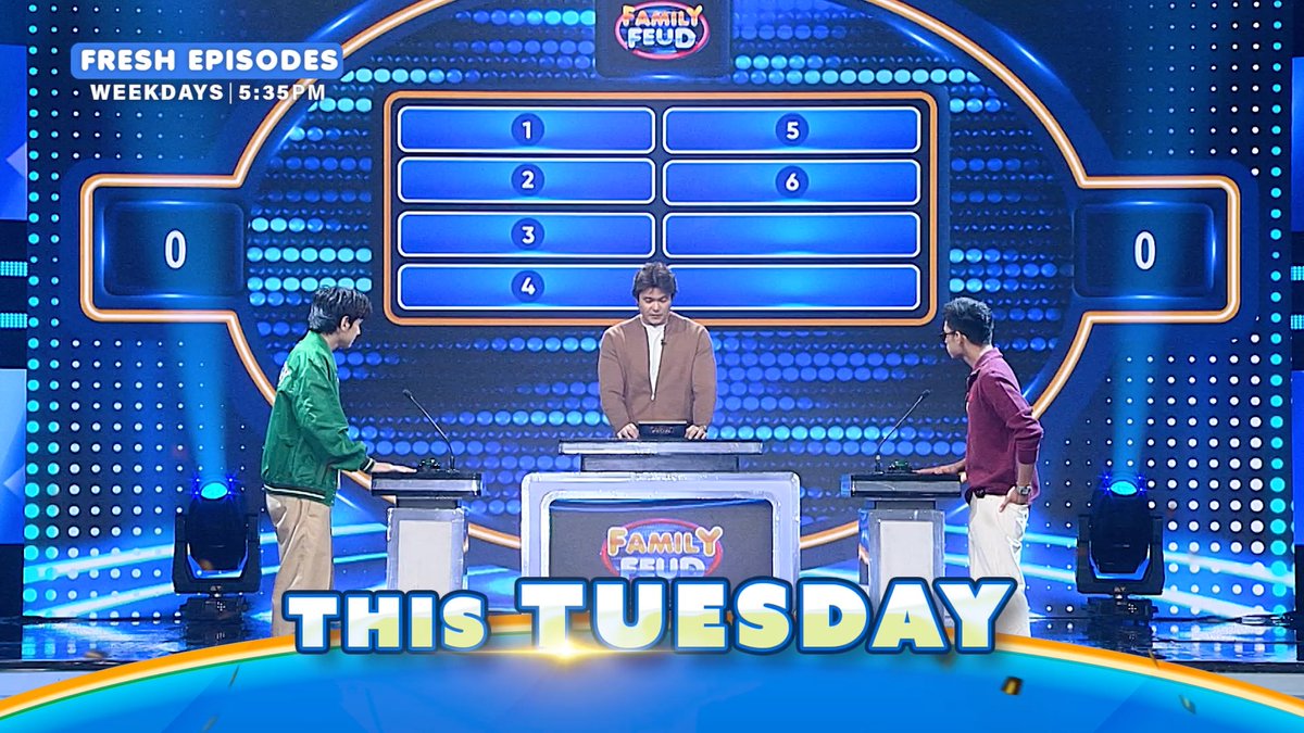 #FamilyFeudPH #Teaser: You're My Favorite Song cast vs. Russco University! Abangan sila bukas, 5:35 PM! Bumisita sa at panoorin ang Kapuso Stream, weekdays, 5:35 PM sa Family Feud PH’s Facebook at YouTube.