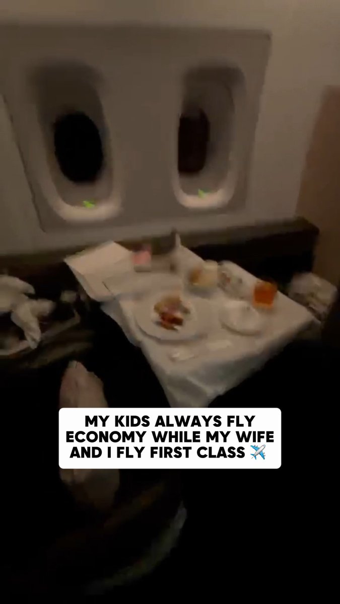 When my wife and I fly in first class we always have our kids fly in economy. We don’t want them to be spoilt as they grow up!