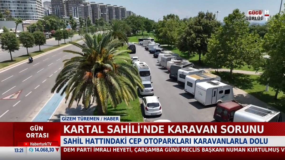 📌Kartal Sahili'nde karavan sorunu Sahil hattındaki cep otoparkları karavanlarla dolu