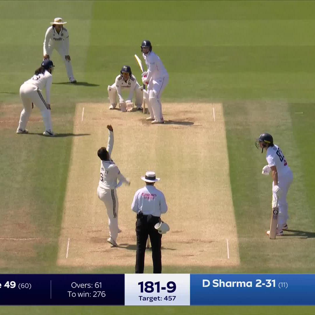 Eccy has her first half-century for England! 👏 A fighter.