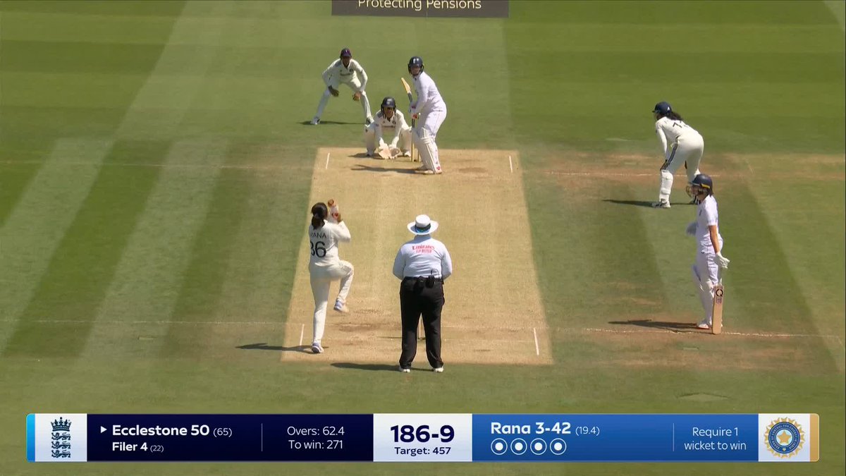 India win the first-ever women's Test match against England at Lord's 🏏