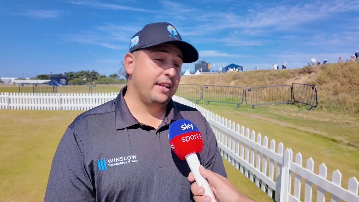 "It's unbelievable, you can feel the history." "Argentina is winning 2-1!" Argentine golf player Mateo Pulcini discusses playing at The Open and gives his predication for Argentina vs England in the World Cup semi-final 😅