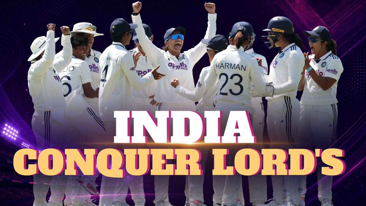 India script history at Lord's ๐ฎ๐ณ Beat England by 270 runs ๐คฉ Yastika Bhatia & Kranti Gaud enter Honours Board ๐ #ENGvIND