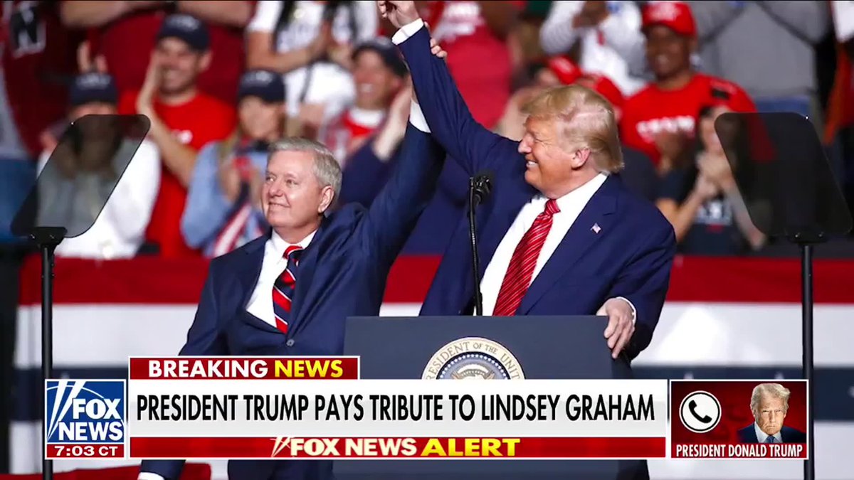 NEW: President Trump honors Senator Lindsey Graham and his legacy, praising the late South Carolina senator for his dramatic defense of Brett Kavanaugh during his Senate confirmation hearings, calling it one of the greatest moments in congressional history. Trump credits Graham's passionate pushback with ultimately saving Kavanaugh's nomination from a "crazy" effort by Democrats. "Lindsey went on his tirade, and it was much more than a tirade, but it was I think it was one of the great ten moments of Congress, if you want to know the truth. I said that was one of the ten greatest moments in Congress, and I think you wouldn't find ten other cases where somebody did what he was able to do there. And he saved Brett from, you know, a very, very unfair decision."