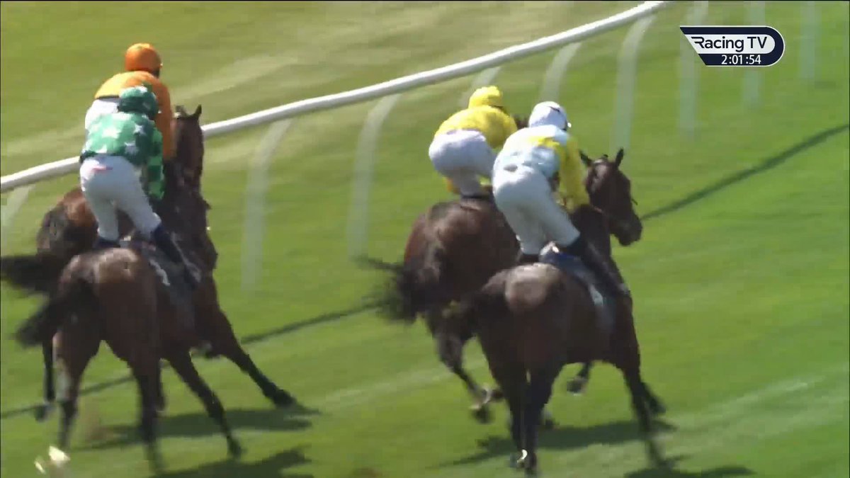 Exciting start to the new week! The well-backed Weleyff (Too Darn Hot) looks set for minor honours at the furlong pole but zooms past three rivals under Oisin Orr to score second-time out for Edward Bethell Racing Ayr Racecourse