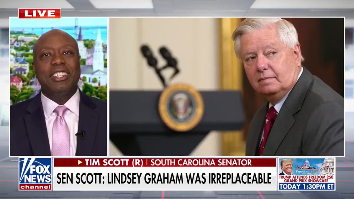South Carolina Senator Tim Scott honors the legacy of the late Senator Lindsey Graham, remembering him as a relentless statesman who dedicated his entire life to the nation. “You could count on Lindsey being there for his friends. And the good news for America, Lindsey saw this nation as a part of his family, and he worked night and day.” “Lindsey Graham, he was not a self-made person. It was his family, his friends, his neighbors, and his God that made all the difference in his world.”