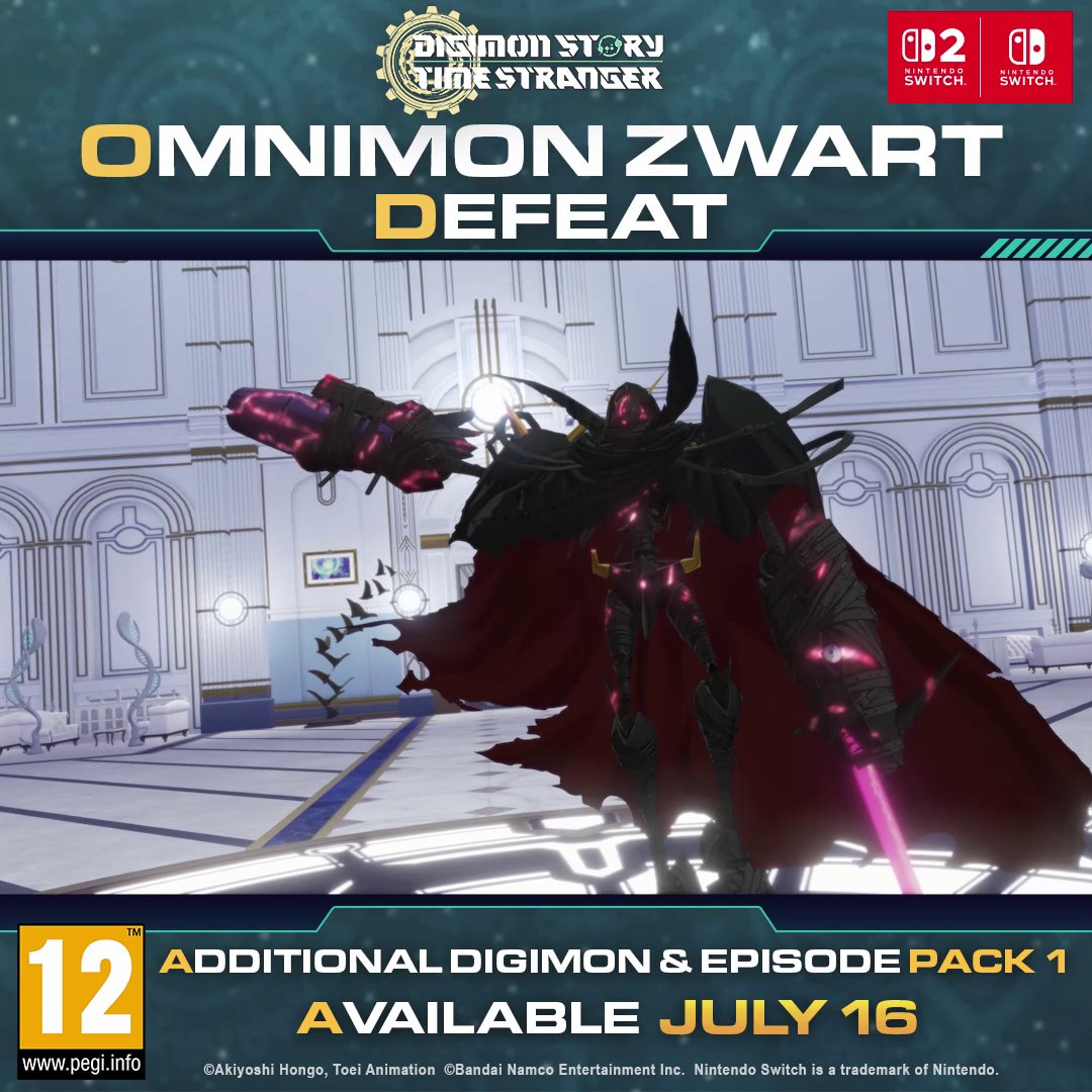 Omnimon Zwart Defeat Special Move: Supreme Cannon Additional Digimon & Episode Pack 1 comes to Nintendo Switch 2 / Nintendo Switch on July 16, 2026!