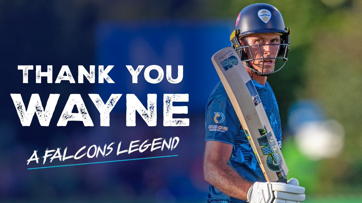 A true Falcons icon 🐐 Thank you for an incredible 17 seasons in Derbyshire T20 colours Wayne! #WeAreDerbyshire