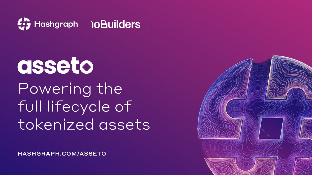 Tokenized asset infrastructure, end-to-end. Asseto lets institutions issue, manage, trade, and settle from one modular platform. Built by iobuilders, available on HashSphere and @Hedera, and already being used by Cecabank. Learn more: