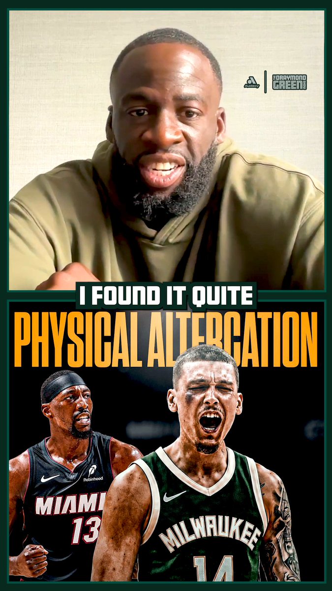 Draymond on the Tyler Herro/Bam Adebayo altercation "I found it quite amusing that they got into it...(Udonis Haslem after Jordan Poole incident) came out and he like 'that's ridiculous, you get into with your young guy, I would never'... This is two young guys Udonis Haslem raised, if you raise this guy in the light of what you was saying about me and now he punches this other young guy you co-raised... I just wonder like 'man, he gonna have that same energy?"