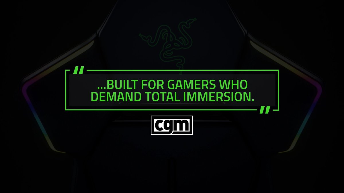 Taking immersion to a whole new level, CGMag spotlighted how the Razer Soma Chroma brings reactive Razer Chroma RGB lighting to the chair, transforming it into an active part of the gaming experience. Read the full feature: