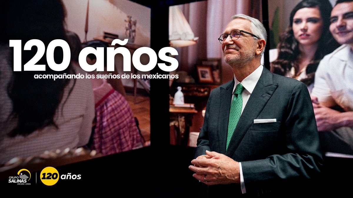 Nuestra historia se ha construido con trabajo, confianza y compromiso. Hoy, bajo el liderazgo de Don Ricardo Salinas Pliego, en #GrupoSalinas seguimos impulsando un legado de 120 años, creando oportunidades y construyendo prosperidad junto a millones de personas. 🇲🇽✨ #SomosGrupoSalinas