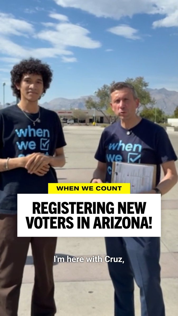 I spent this past weekend in Tucson, Arizona, registering new voters. I got to speak with Cruz, one of our When We Count fellows, and talk about why he’s in this fight with us.