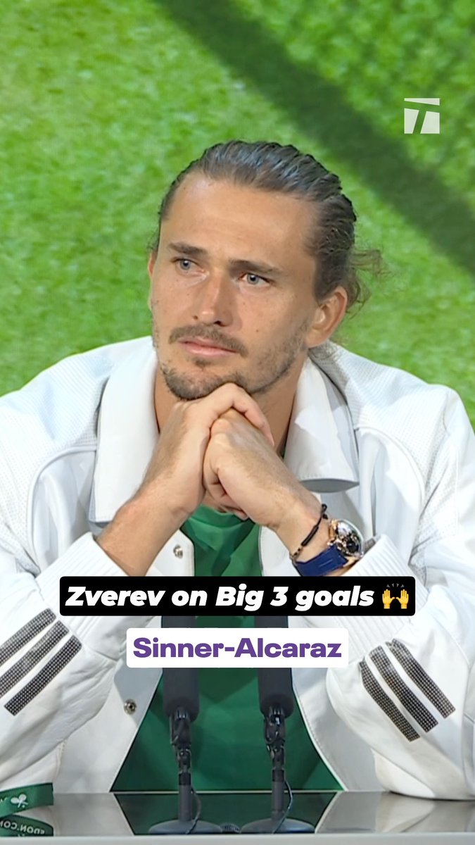 Alexander Zverev 🇩🇪 espère former un BIG 3 avec Sinner et Alcaraz. 🗣️ « Je ne les ai pas battus cette année, mais je les ai poussés à leurs limites. Il y a beaucoup eu cette recherche du 3e homme ces dernières années… j’ai toujours été le 3e homme. »