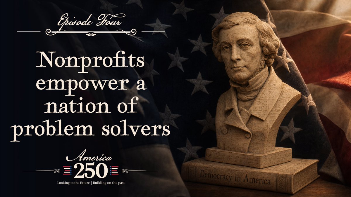 In 1831, a Frenchman named Alexis de Tocqueville visited Cincinnati and saw something that stopped him in his tracks: Americans coming together to build schools, establish hospitals, and address societal needs on their own. He saw a nation of problem-solvers who formed associations, or what we now call nonprofits. This spirit lives on today in a nation that doesn’t wait for change, but comes together to create it. Episode 5 publishes this Wednesday. #A250 Microsoft America250