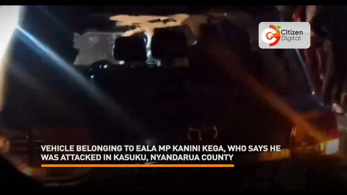 EALA Member of Parliament Kanini Kega’s vehicle reportedly damaged during attack by armed group while leaving DCP's final Ol Kalou campaign rally in Ol Joro Orok, Nyandarua County.
