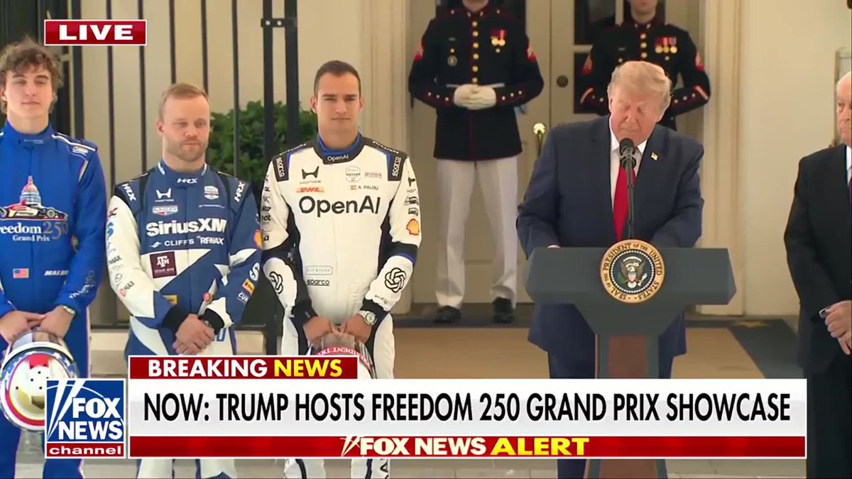 President Trump hypes up the massive, high-speed racing event set to take over the nation's capital on August 22nd and 23rd, promising a historic spectacle down Pennsylvania Avenue to celebrate America's 250th anniversary. The event will feature cars reaching speeds of over 190 mph racing around the National Mall. "It's going to be a sight for the ages. It really will be something special. And they're going to go all around the National Mall at speeds that are not quite- if we did that during the regular day, I think people would be put in jail, perhaps for the rest of their lives."