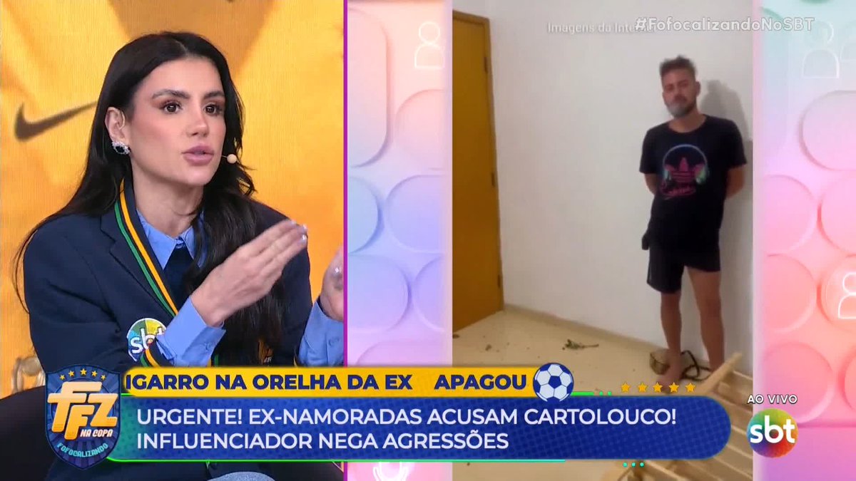 Para quem estava por fora, Gaby Cabrini resumiu as denúncias contra Cartolouco #FofocalizandoNoSBT