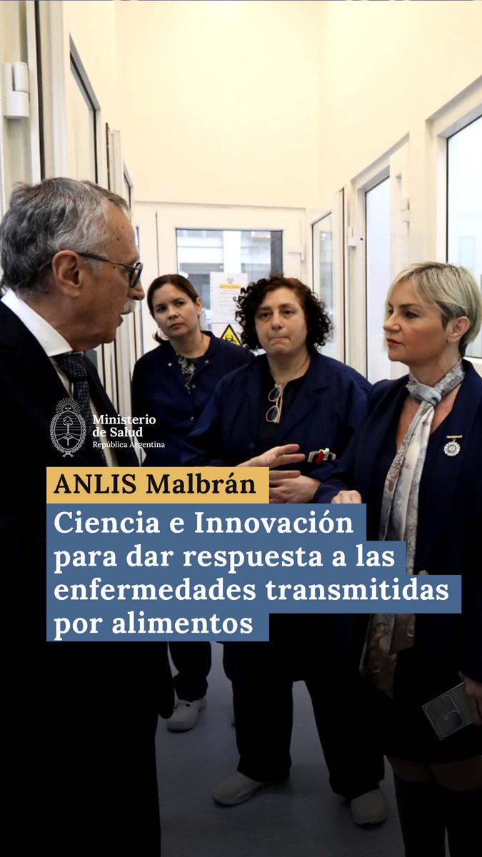 CIENCIA E INNOVACIÓN PARA DAR RESPUESTA A LAS ENFERMEDADES TRANSMITIDAS POR ALIMENTOS A 110 años de su creación, en la ANLIS Malbrán ponemos en funcionamiento un nuevo espacio para fortalecer la capacidad de respuesta frente a las enfermedades de transmisión alimentaria. En sus instalaciones se trabajará para mejorar la prevención, la detección y el abordaje de brotes. Con 540 metros cuadrados, 43 espacios especializados y un equipo multidisciplinario, la nueva infraestructura permite integrar capacidades científicas y diagnósticas para detectar y caracterizar microorganismos, y generar información estratégica para todo el sistema sanitario. Estamos modernizando y ordenando el sistema de salud para que cada recurso se traduzca en capacidades concretas al servicio de la salud de los argentinos.