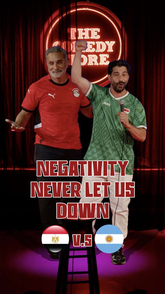 My thoughts on Egypt vs Argentina. Also, our next Comedy Store show in LA, “Bassem and Friends,” will be on August 6th. Very limited seating. Tickets on See where I am going Jacksonville, 17 - 18 Jul Denver, 30 - 31 Jul & 1 Aug Perth, 27 Aug