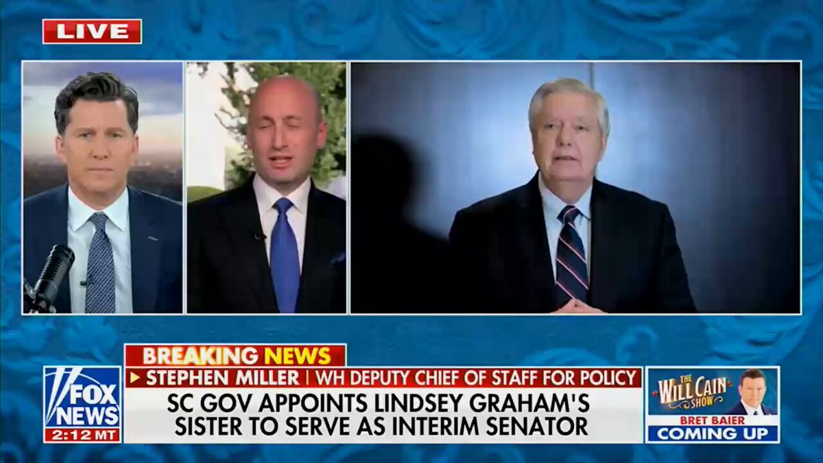 .Stephen Miller remembers Senator Lindsey Graham: "To know Lindsey was to know sincerity. We all know Lindsey over the years had fights with the base, had fights with conservatives. The fact that he came to be one of the most important allies of Trump and Trumpism and MAGA made it an even greater testament to his character — because it showed that unlike so many people, as I said in my post, Lindsey believed to his core in the wisdom and virtue and judgment of the people, and he was open to learning and embracing new thoughts and new ideas as an elder statesman in the party... We're heartbroken that Lindsey is gone. I wish more people had had a chance to get to know him behind the scenes and know who he really was — but the man was a force of nature, a force of life."