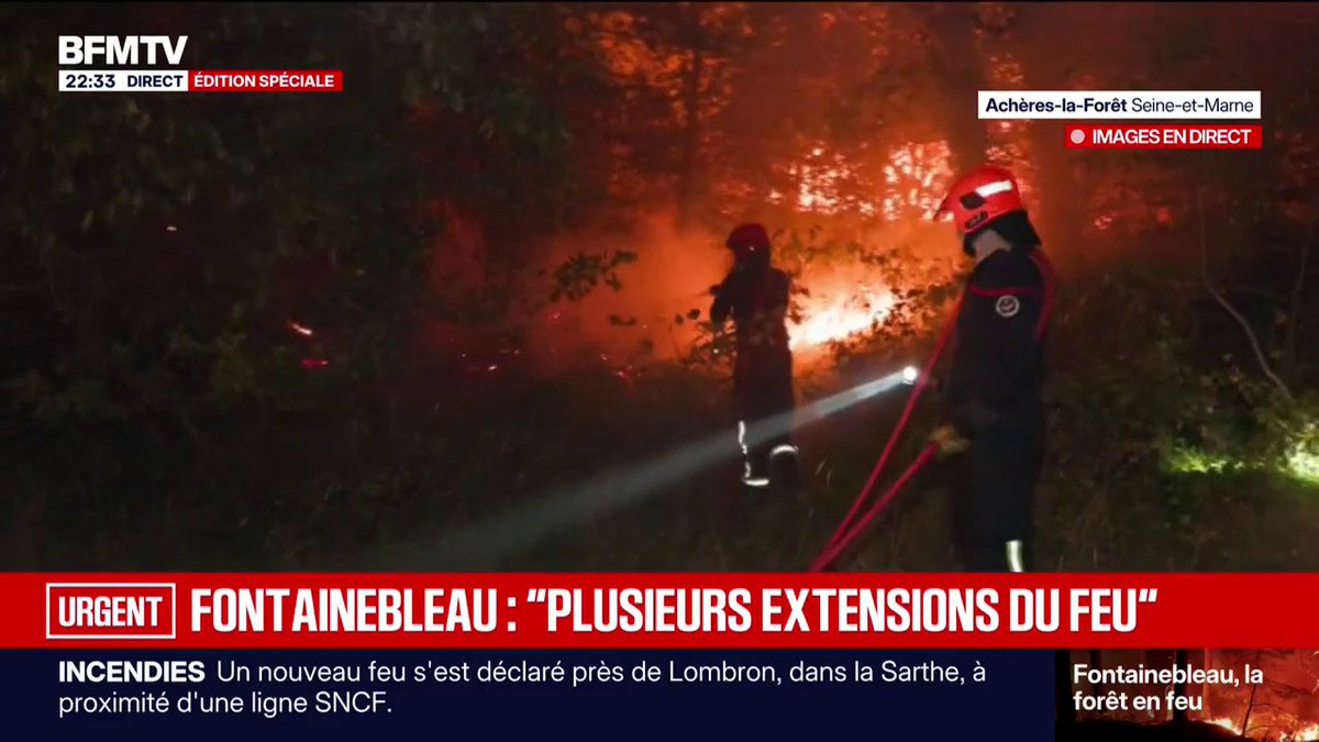 Incendie dans la forêt de Fontainebleau: le feu continue de progresser