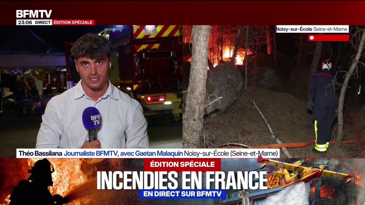 Incendie dans la forêt de Fontainebleau: des drones utilisés pour aider les pompiers à localiser les points chauds