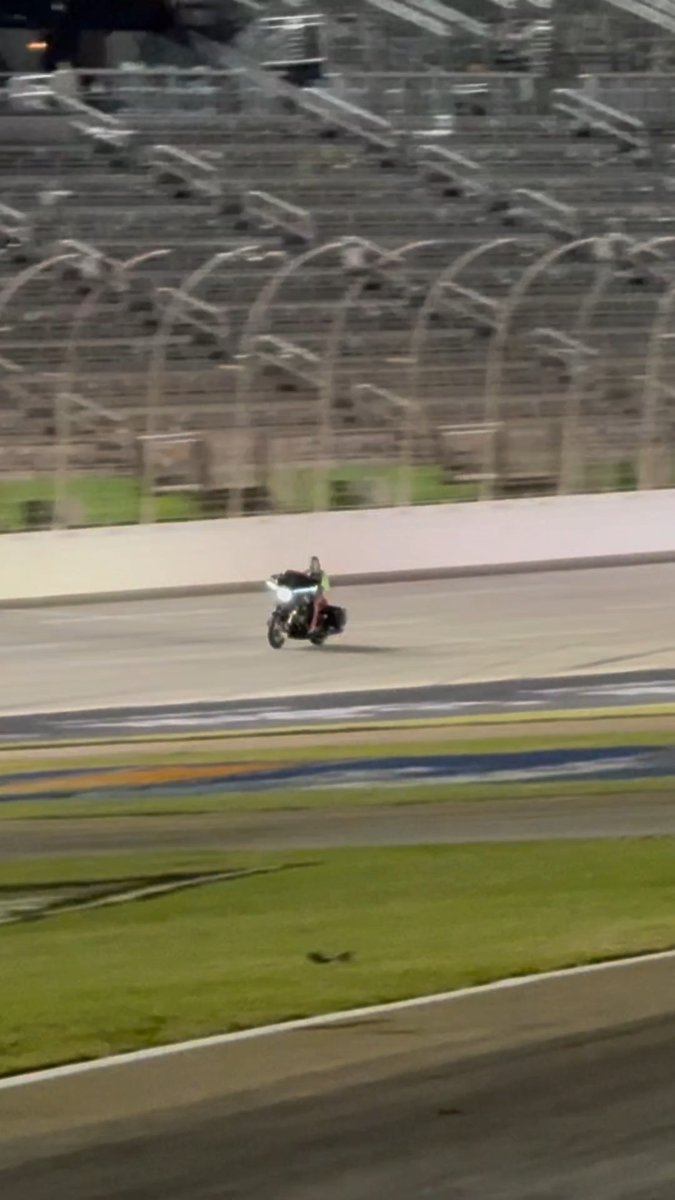 POV: It's 2:00 in the morning and you look outside to see Ryan Blaney doing laps on a motorcycle around the track
