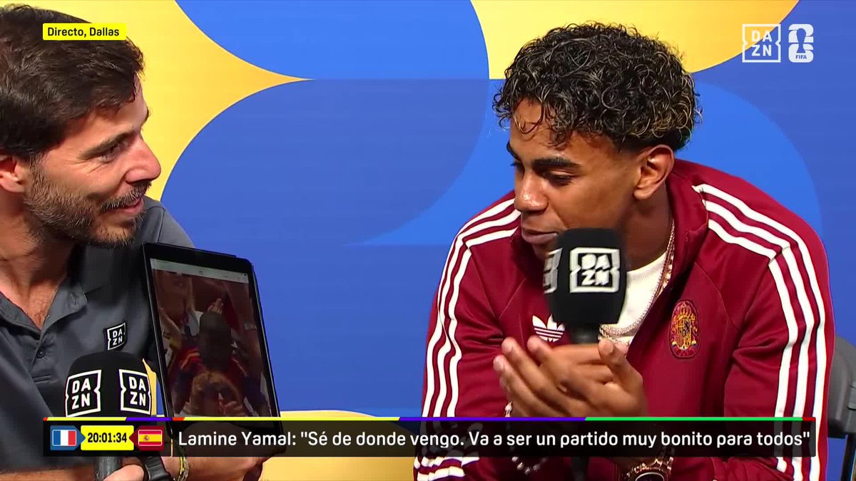 Keyne tenía conquistado el corazón de Lamine. Ahora también el de toda España 😍 "Es como un hombre en el cuerpo de un niño pequeño, es el mejor y me lo paso muy bien con él" #DAZNMundial #FIFAWorldCup