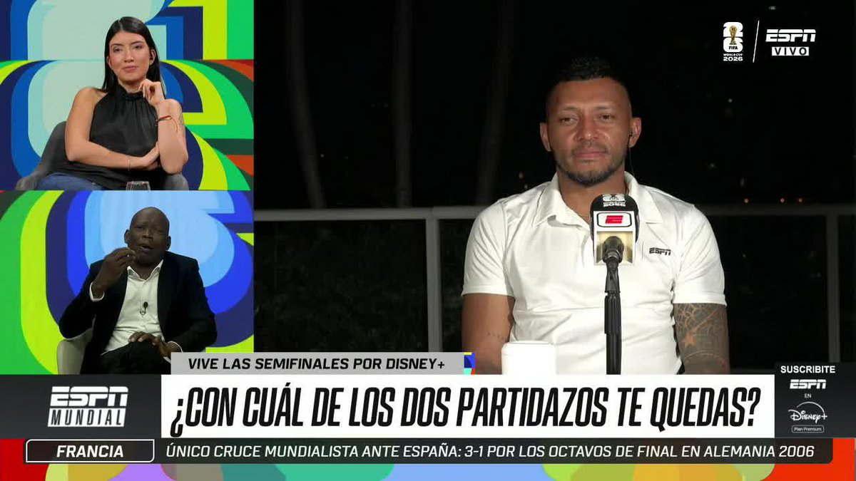 "Yo también lo viví. No hay que creerle tanto a la gente que NO LE HACE BIEN AL FÚTBOL" @TinoAsprillaH sobre los supuestos problemas de camerino en la Selección Colombia #ESPNMundial 📺 Mira los mejores partidos de la #FIFAWorldCup por ESPN, en el Plan Premium de #DisneyPlus