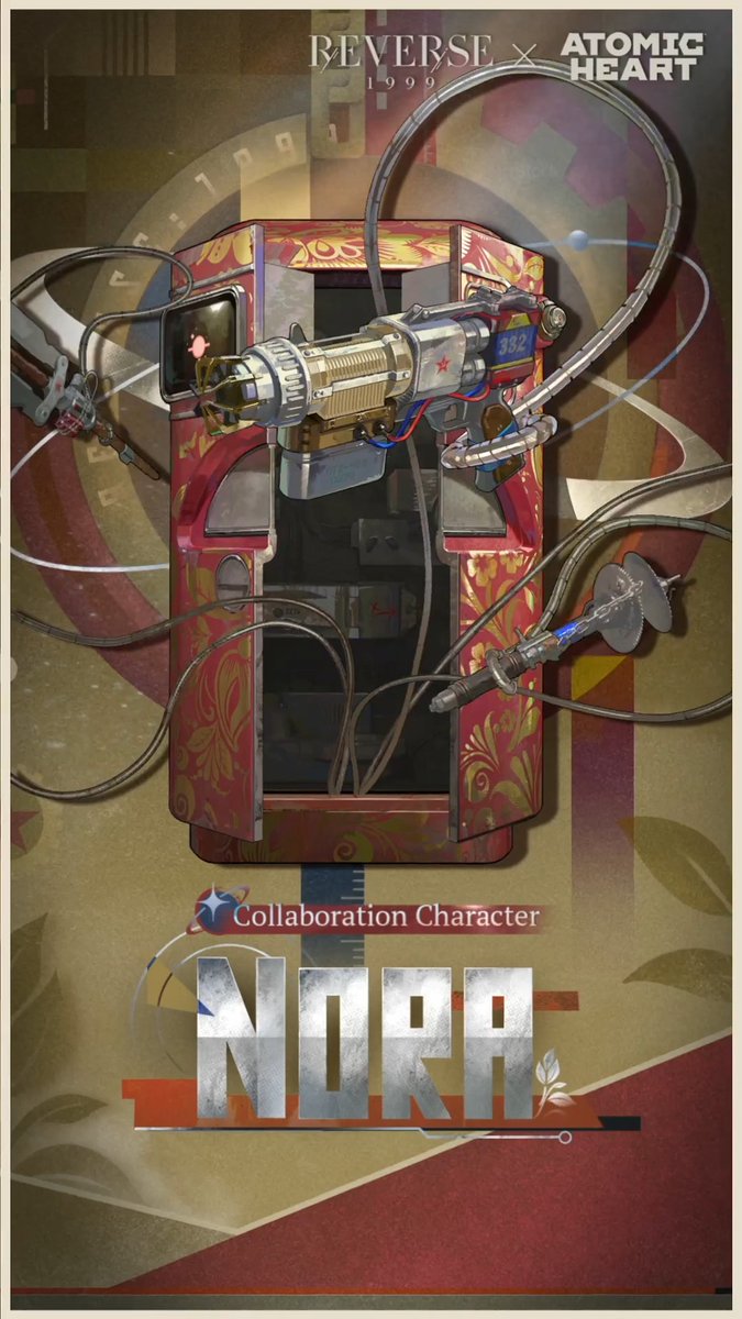 From Repair Cabinet to NORA | Reverse: 1999 x Atomic Heart A little surprise. l hope you like it! Reverse: 1999 x Atomic Heart Collaboration Version will be available globally on Jul. 23rd (UTC-5).