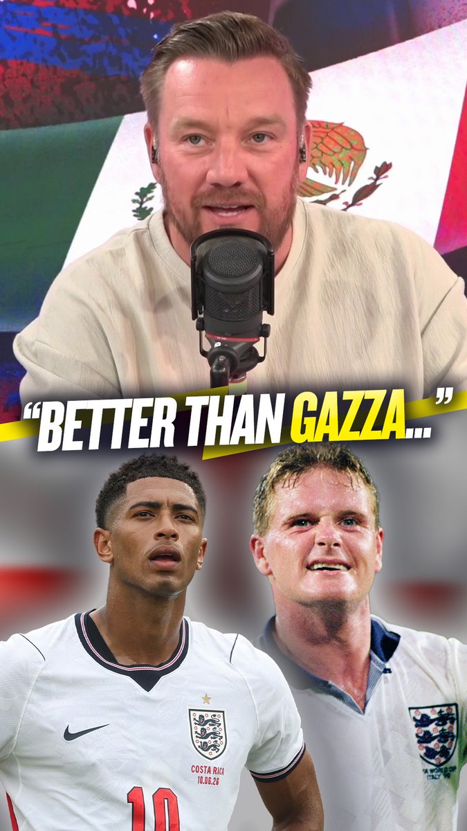 ❌ "None of them did it for England in the way Jude has..." 👀 "Gazza was my idol... but I think Bellingham's better." Jamie O'Hara claims Jude Bellingham is a better player than Paul Gascoigne was 🏴