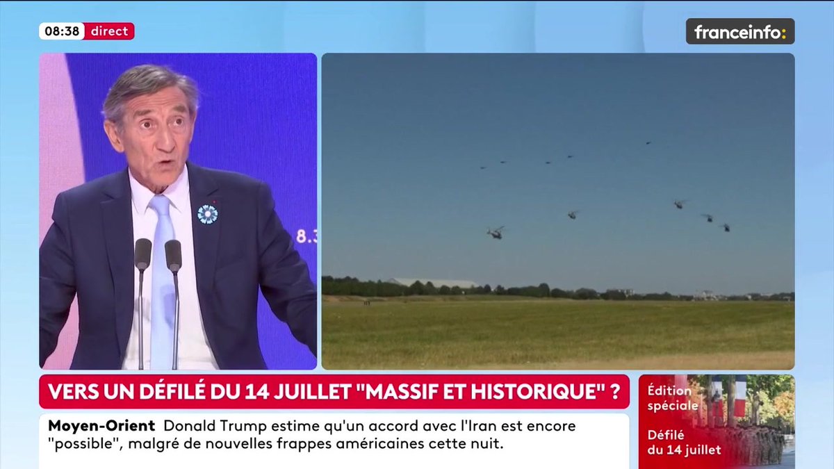 🔴 Un défilé du 14-Juillet "massif et historique" ? ➡️ "Je me suis rendu compte de l’impact du 14-Juillet sur la nation. Il y a un sentiment d’unité comme lorsqu’on gagne la Coupe du monde", dit le général Patrick Dutartre, ancien général de l’armée de l’Air